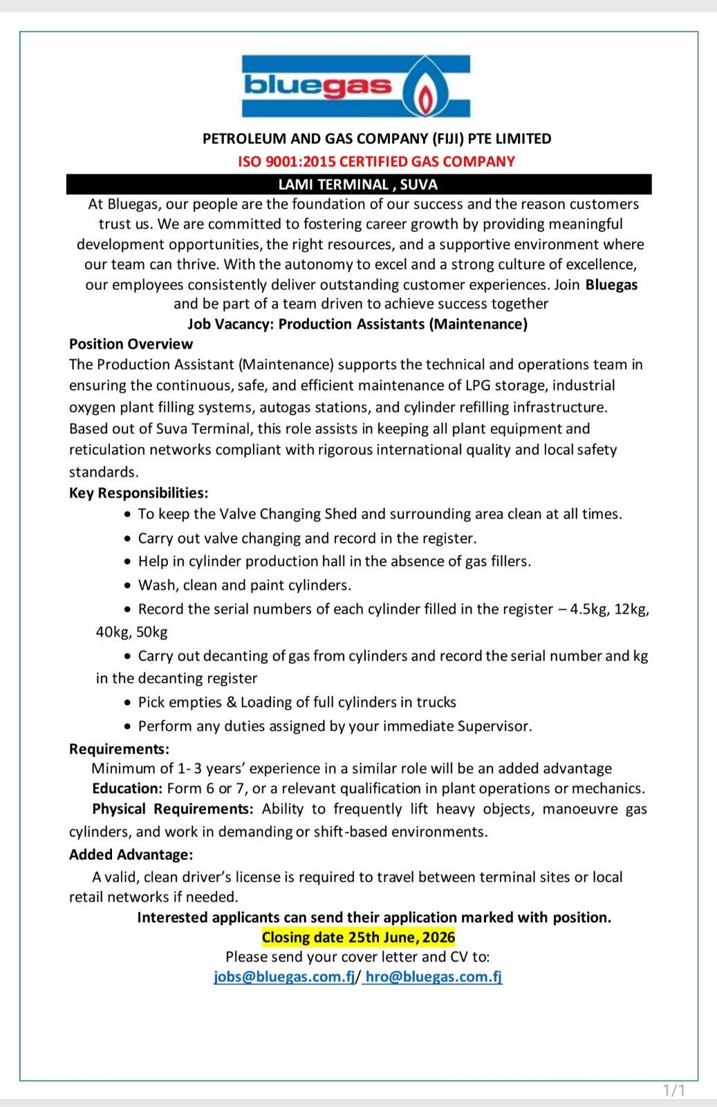 Original job ad