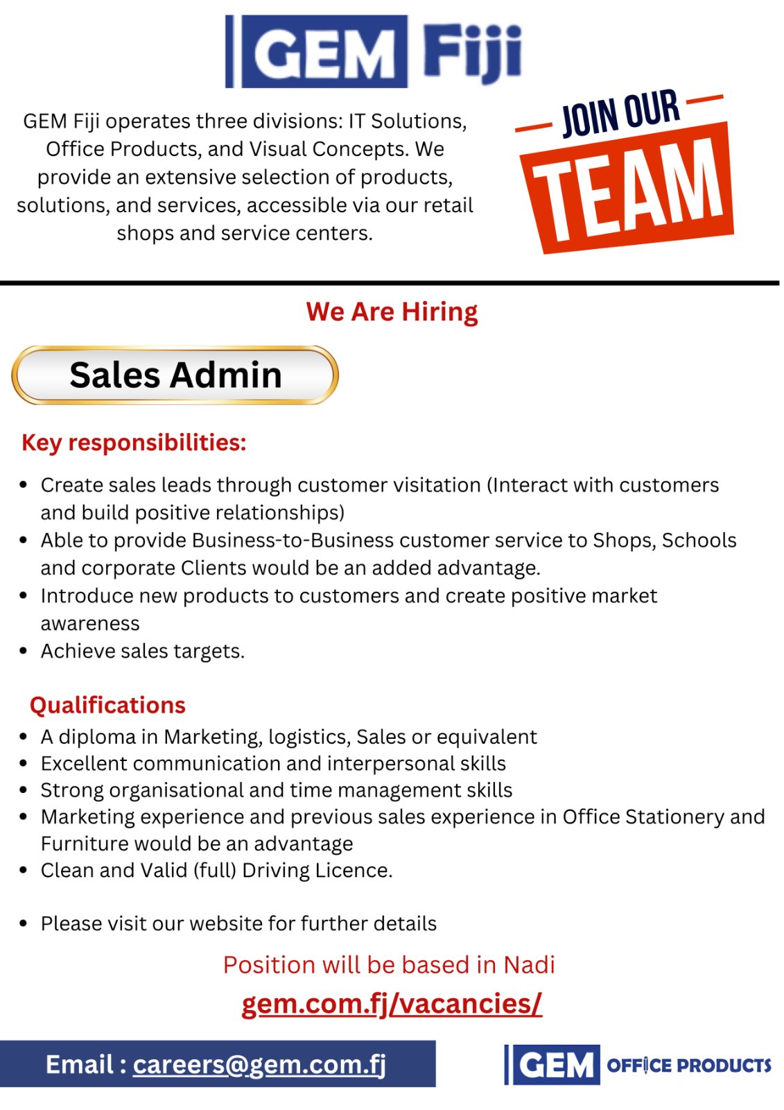 Original job ad