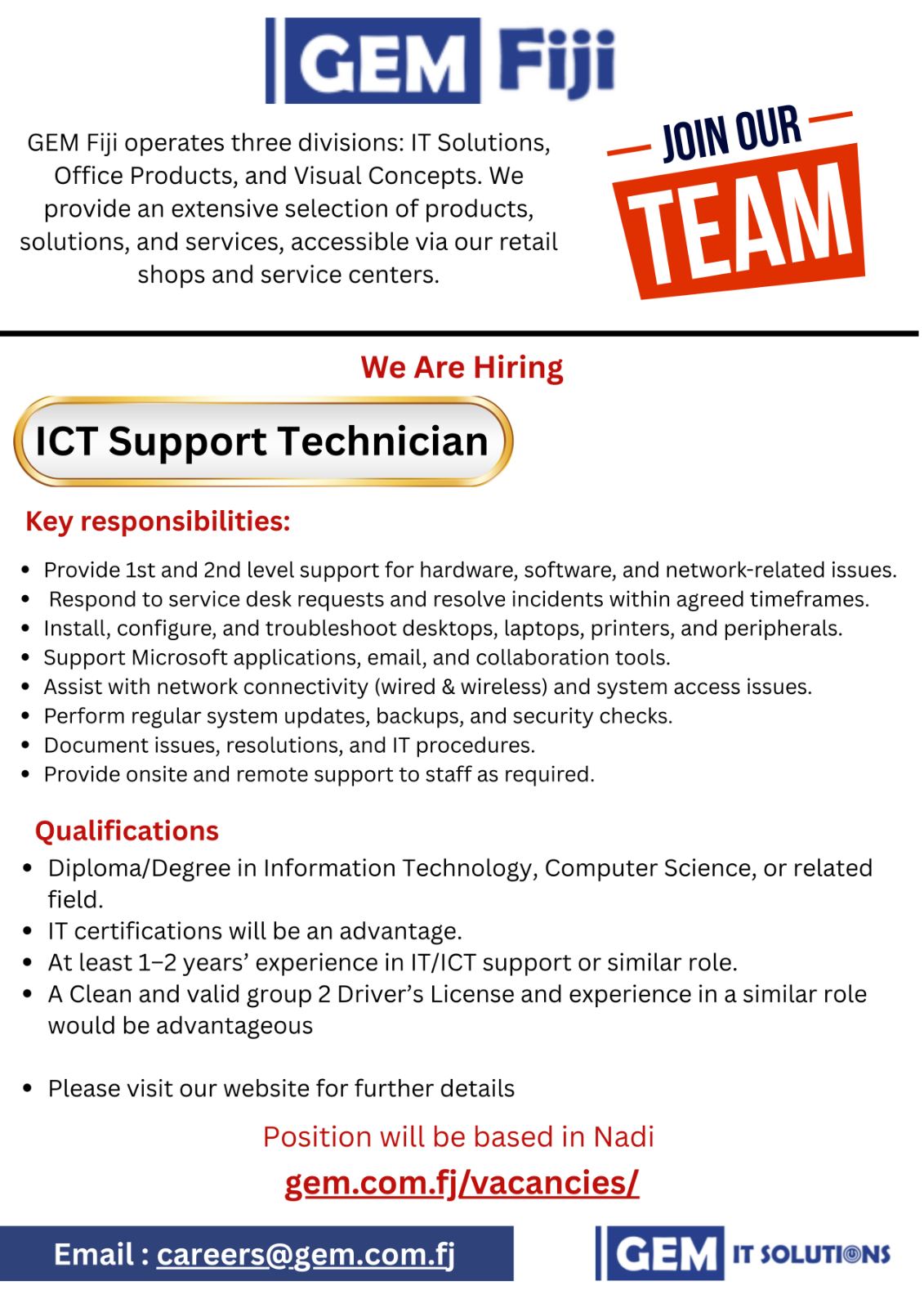 Original job ad