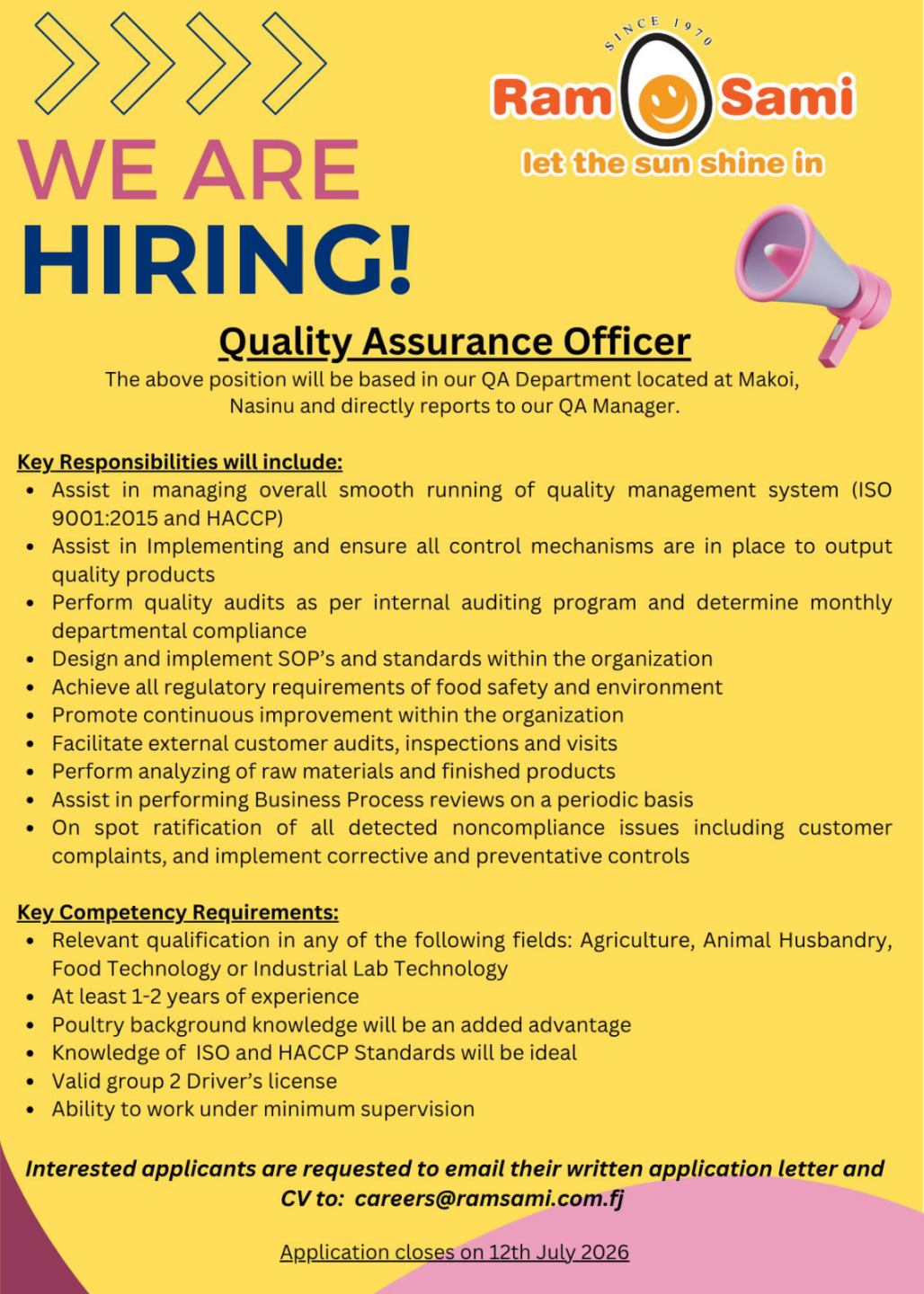 Original job ad
