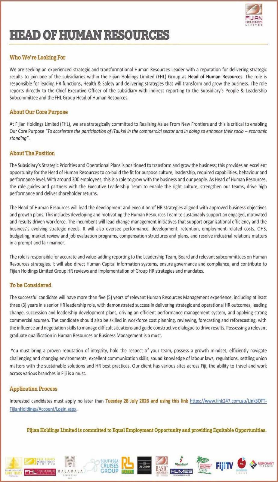 Original job ad