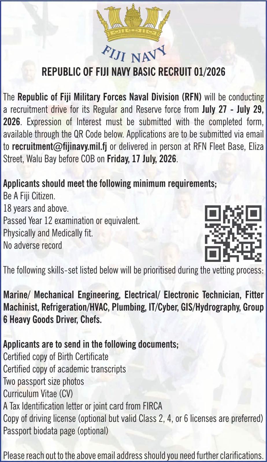 Original job ad
