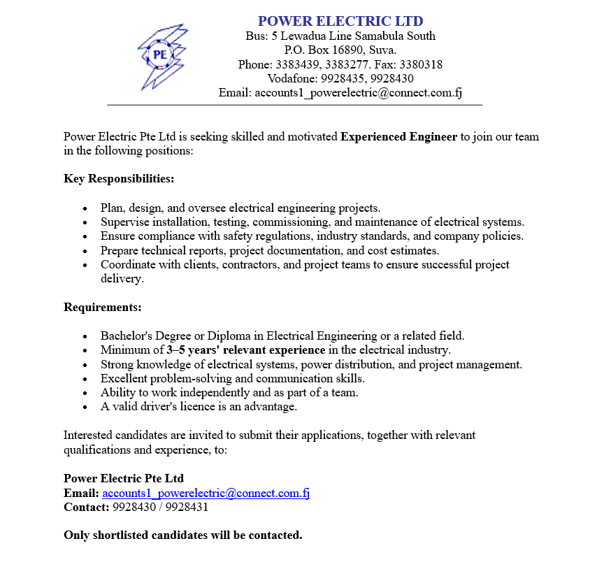 Original job ad