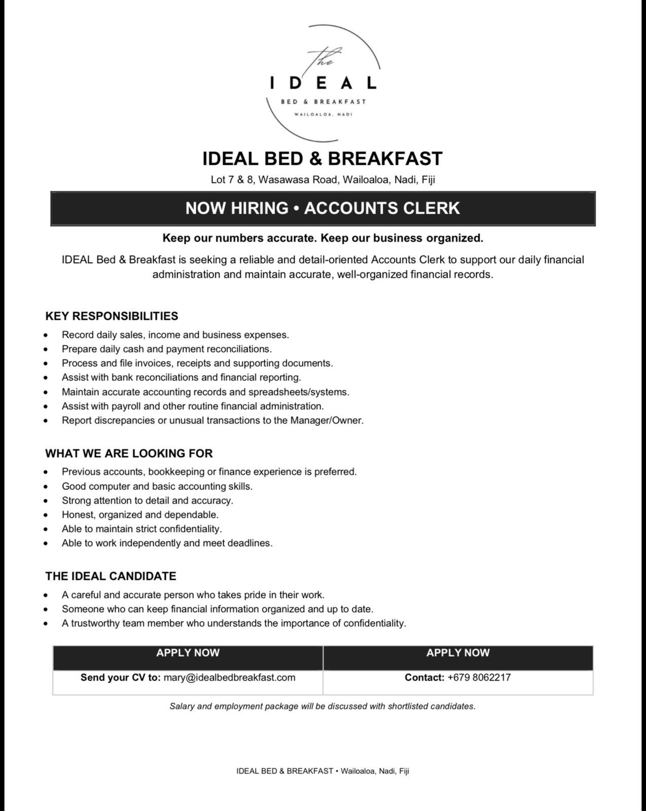 Original job ad