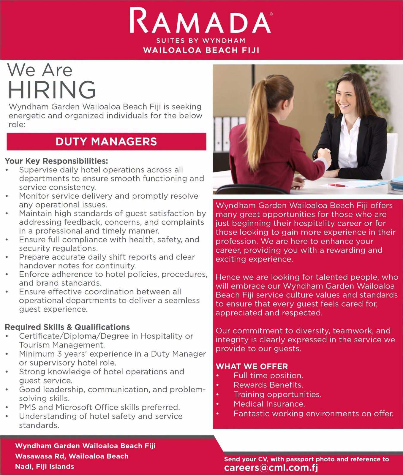 Original job ad