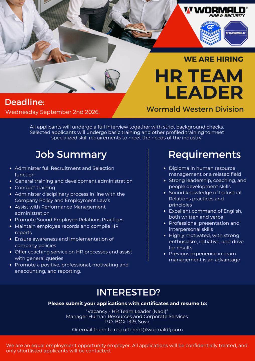 Original job ad
