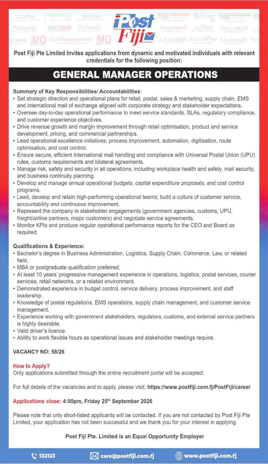 Original job ad