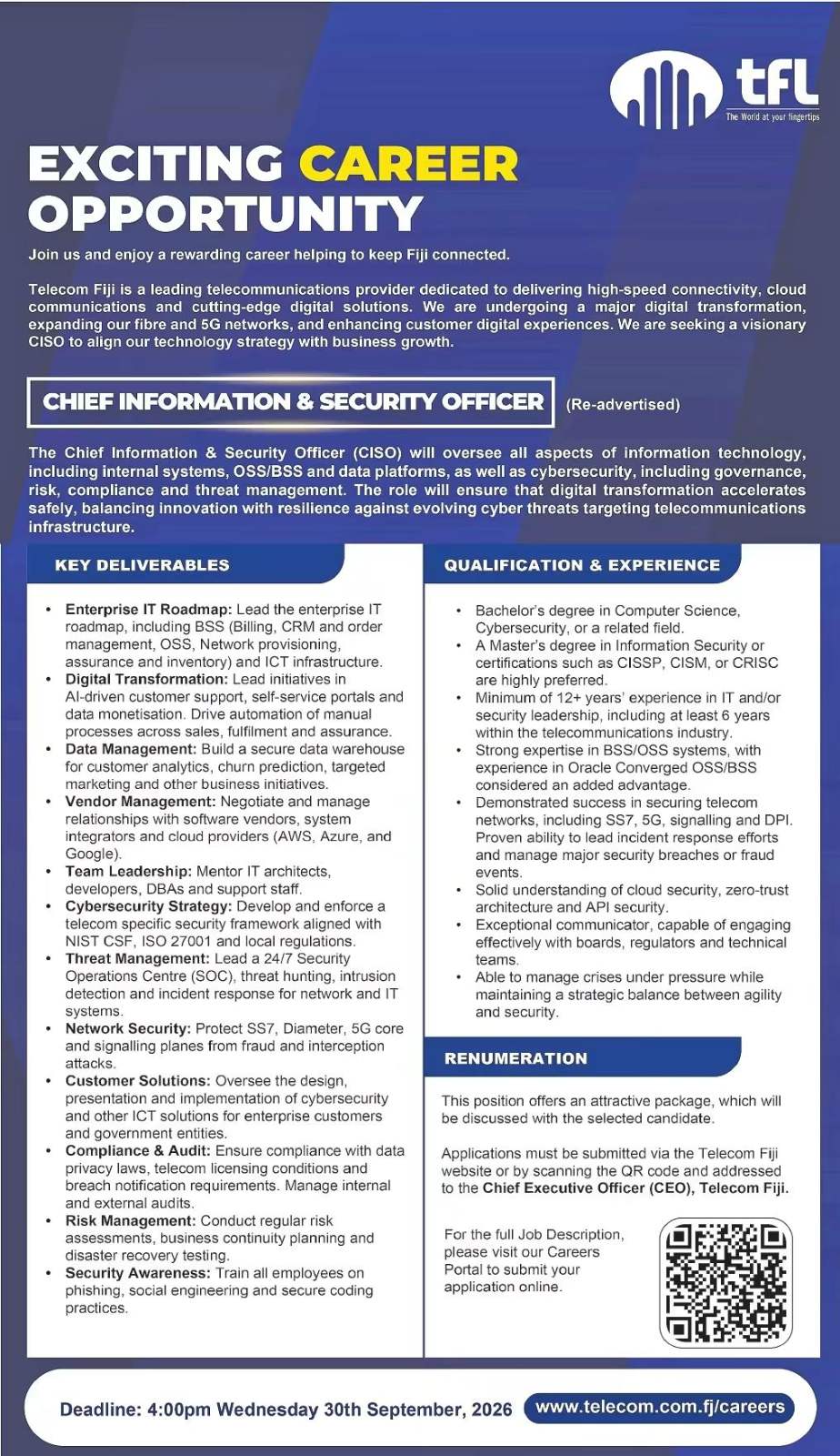 Original job ad